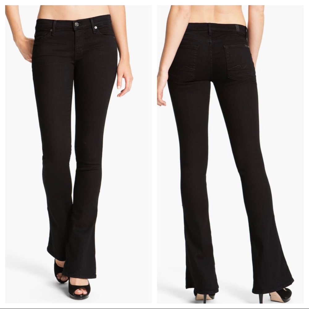 7 for All Mankind Black Kaylie Flare Jeans